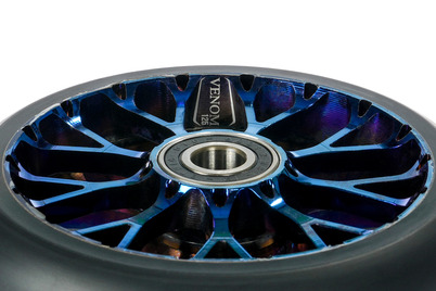 Roue Black Pearl Venom V2 125 12 STD Simple Bleu Chrome