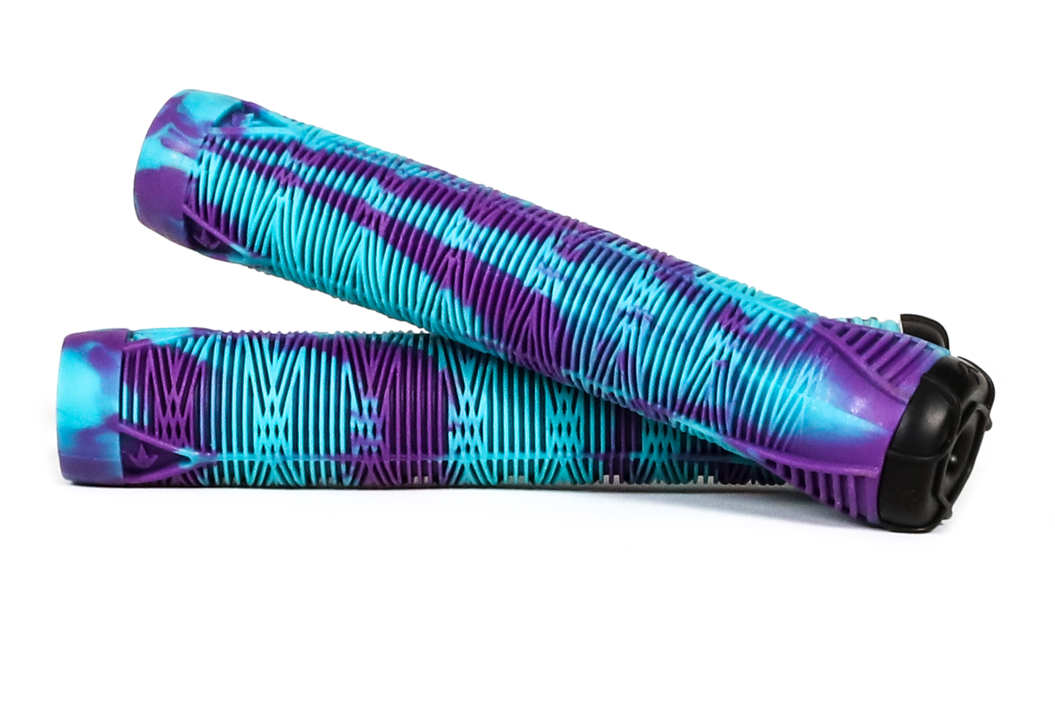 Blunt Stunt Scooter Manopole V2 - Extra Morbide, 160mm, Colori Teal/Viola Con Tappi In Nylon